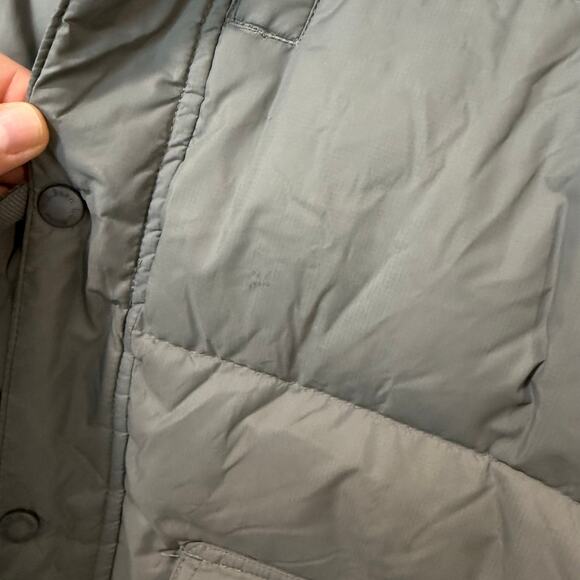 L.L. Bean Mens Mountain Parka Coat Down Fill Puffer Hooded Cargo Large Gray - Picture 8 of 9